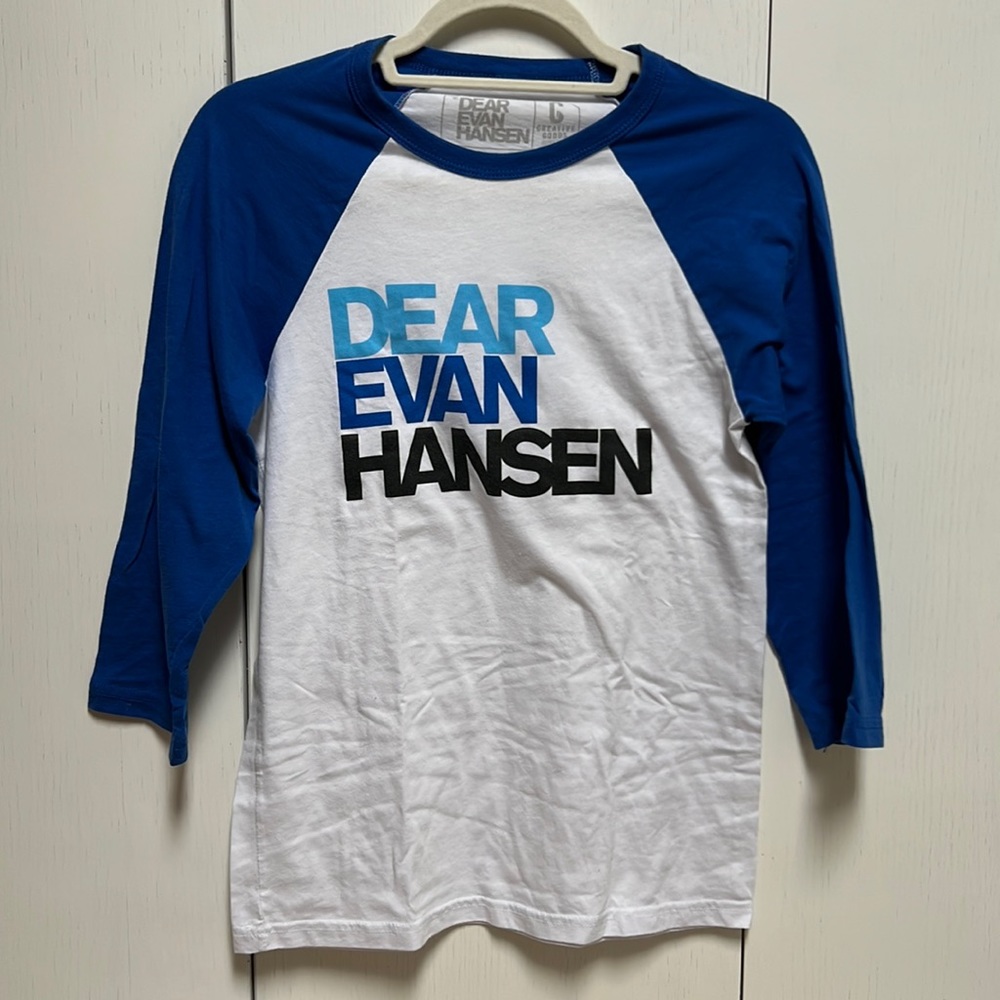 Dear Evan Hansen Baseball T Shirt Blue White Size S